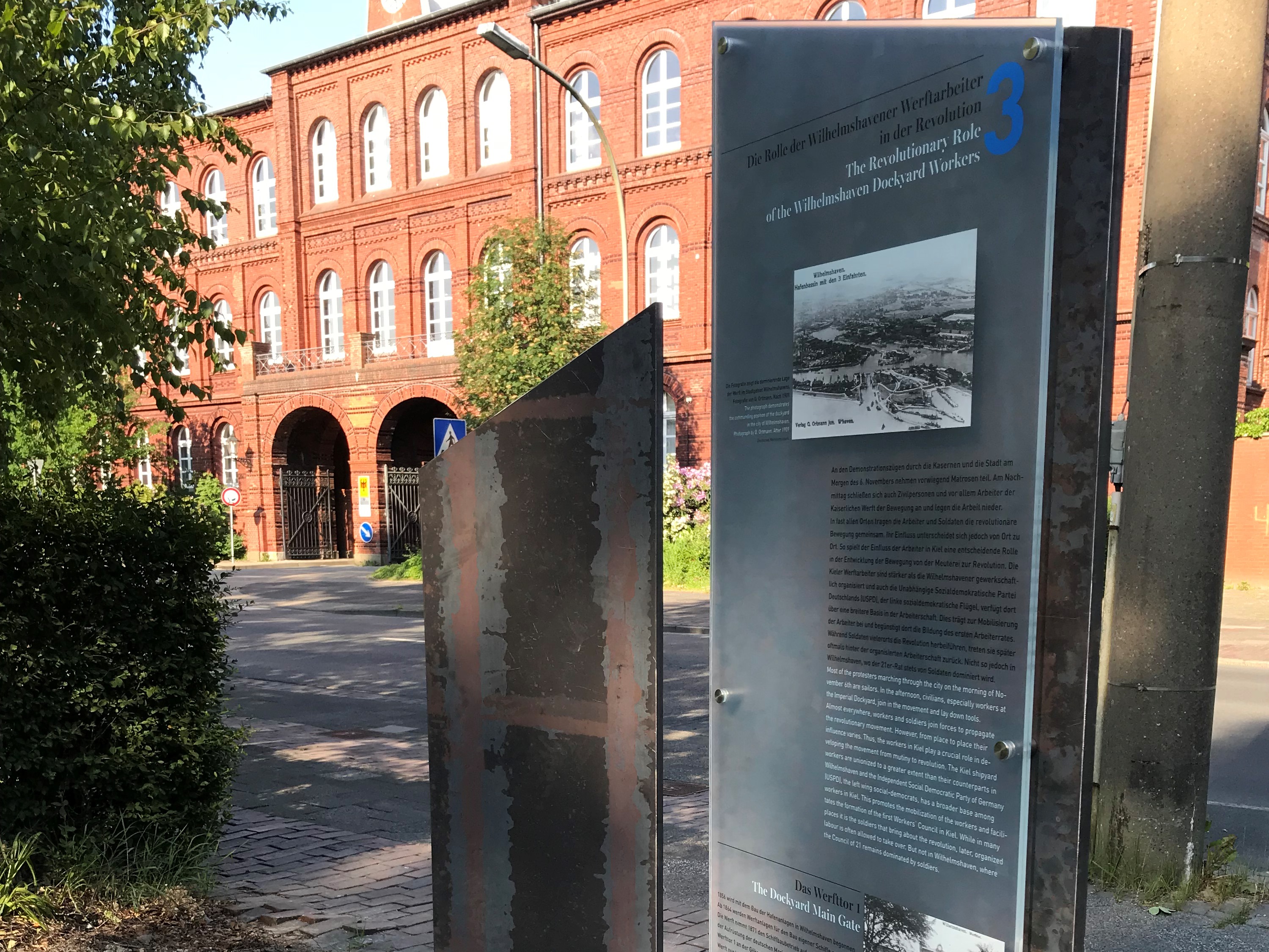 Station 3 des Informationsparcours "Wilhelmshaven und die Revolution 1918/19" (Foto: Deutsches Marinemuseum, Stephan Huck)