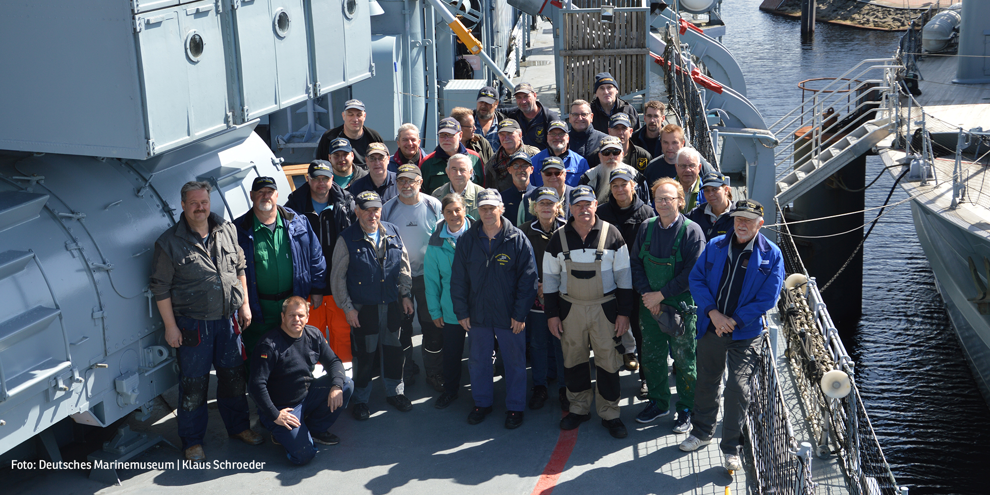 Pön-Ex Crew 2019 auf der Mölders im Deutschen Marinemuseum (Foto: Deutsches Marinemuseum, Klaus Schroeder)