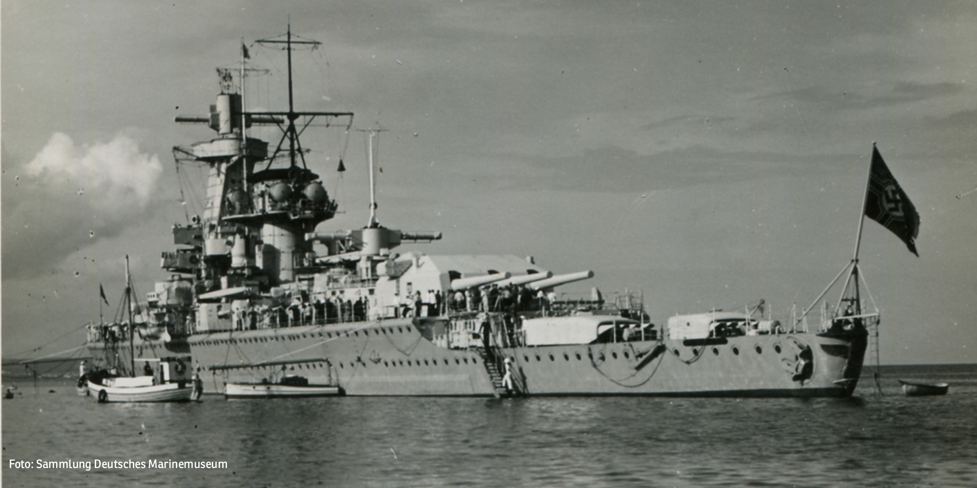 Panzerschiff Admiral Graf Spee, 1939 vor Rügen (Foto: Sammlung Deutsches Marinemuseum)