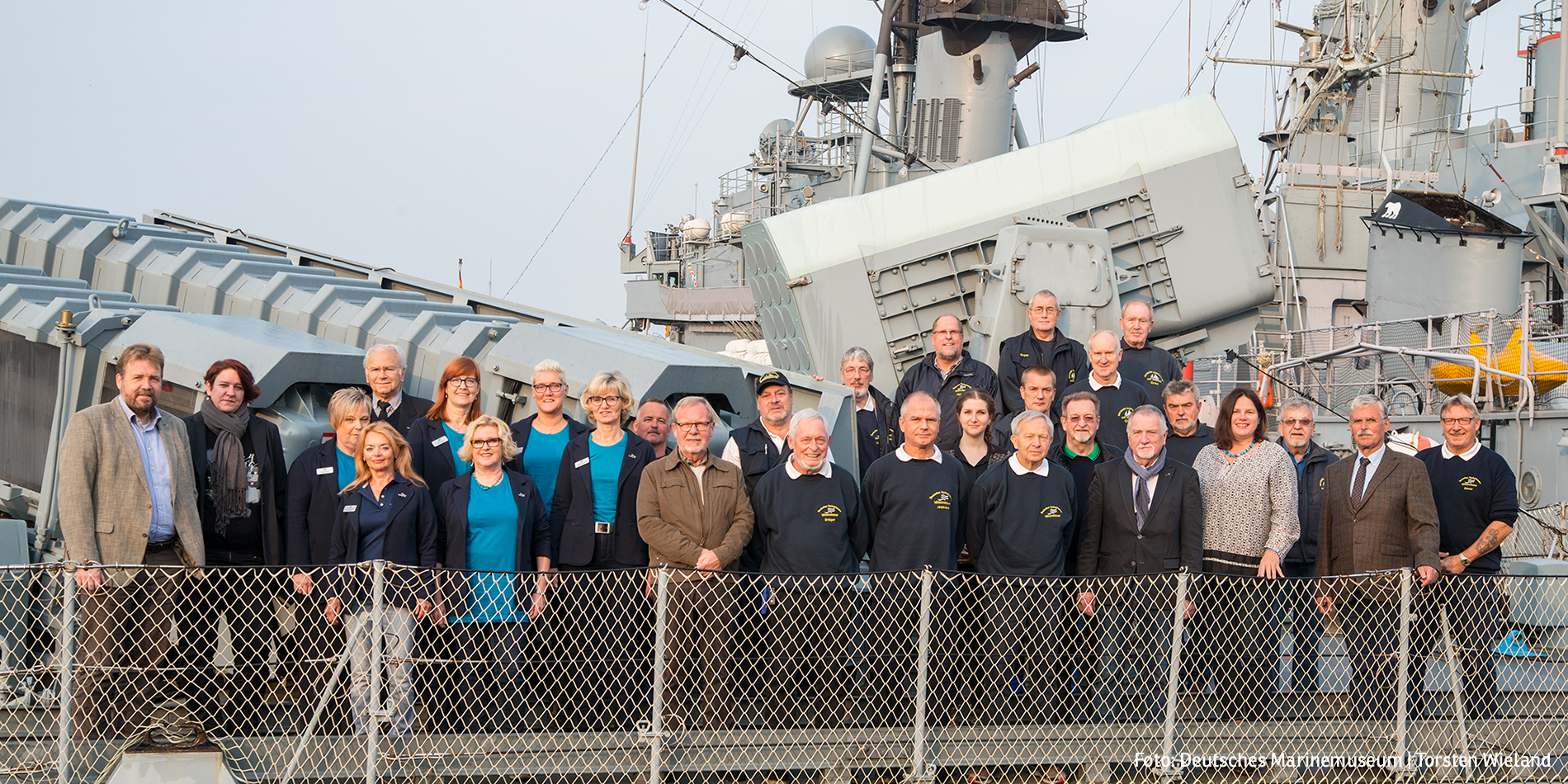 Mitarbeiter des DMM an Bord von S71 Gepard (Foto: Deutsches Marinemuseum, Torsten Wieland)